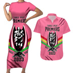 nrl-panthers-couples-matching-short-sleeve-bodycon-dress-and-hawaiian-shirt-premiers-2023-three-peat-proud-of-our-boys-pink