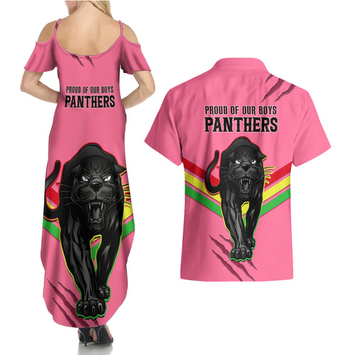 nrl-panthers-couples-matching-summer-maxi-dress-and-hawaiian-shirt-premiers-2023-three-peat-proud-of-our-boys-pink