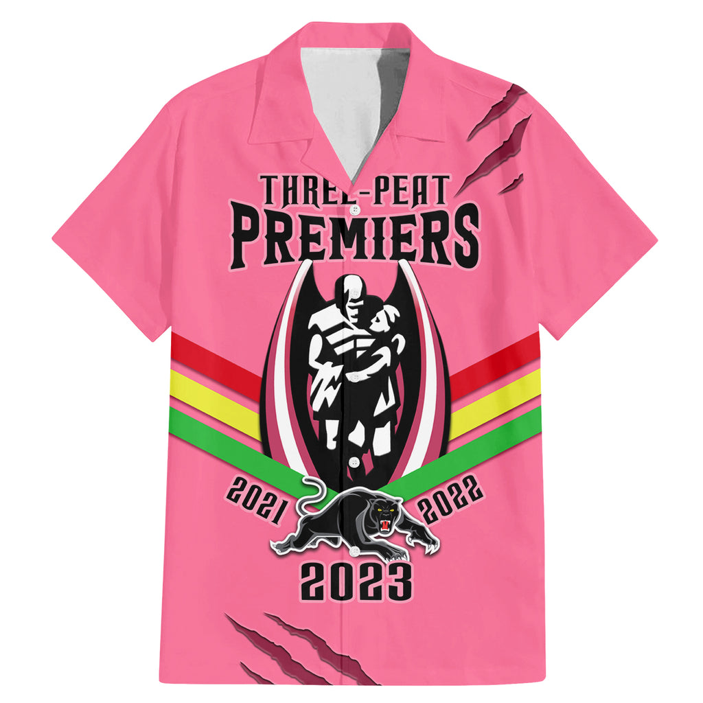 nrl-panthers-family-matching-mermaid-dress-and-hawaiian-shirt-premiers-2023-three-peat-proud-of-our-boys-pink
