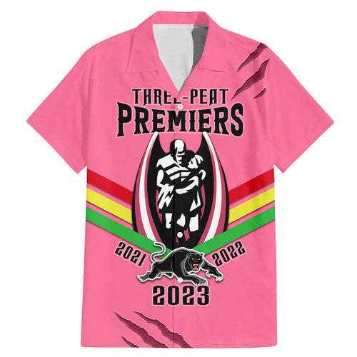 nrl-panthers-family-matching-mermaid-dress-and-hawaiian-shirt-premiers-2023-three-peat-proud-of-our-boys-pink