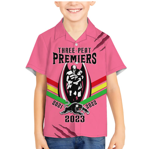 nrl-panthers-family-matching-mermaid-dress-and-hawaiian-shirt-premiers-2023-three-peat-proud-of-our-boys-pink