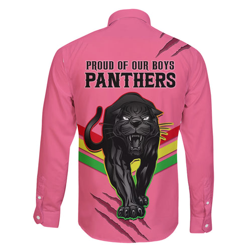 nrl-panthers-family-matching-off-shoulder-maxi-dress-and-hawaiian-shirt-premiers-2023-three-peat-proud-of-our-boys-pink