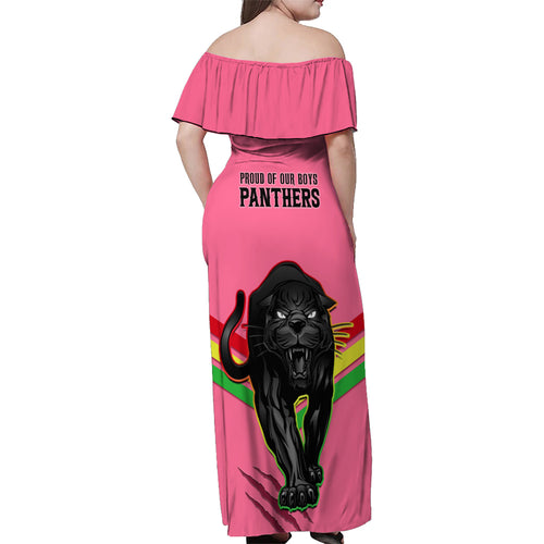 nrl-panthers-family-matching-off-shoulder-maxi-dress-and-hawaiian-shirt-premiers-2023-three-peat-proud-of-our-boys-pink