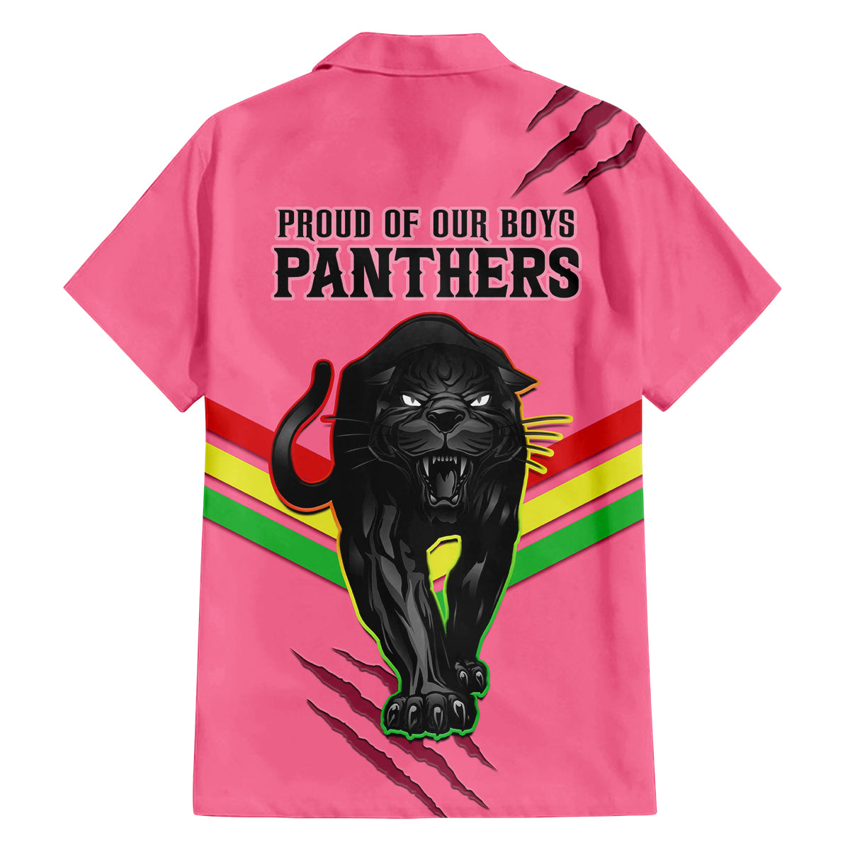 nrl-panthers-family-matching-off-shoulder-short-dress-and-hawaiian-shirt-premiers-2023-three-peat-proud-of-our-boys-pink