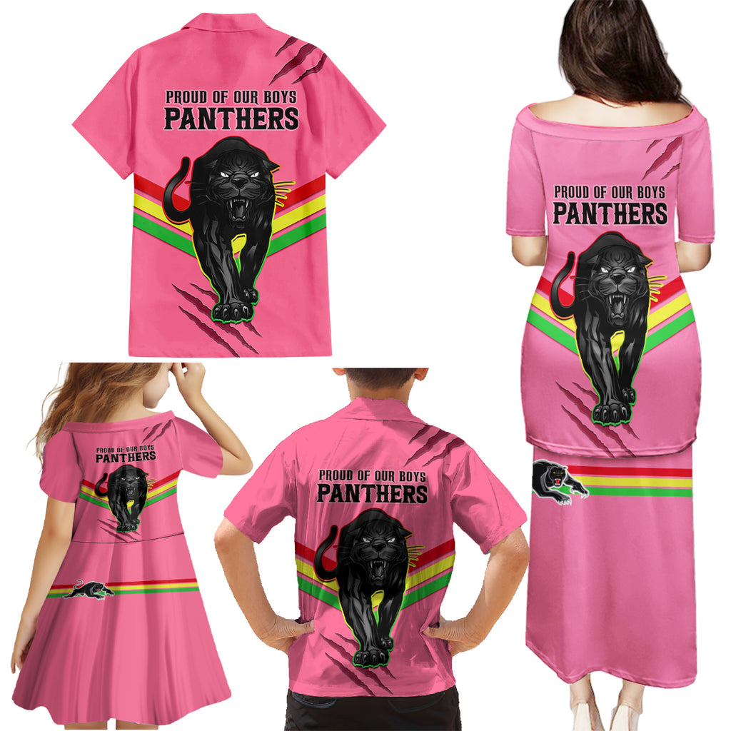 nrl-panthers-family-matching-puletasi-dress-and-hawaiian-shirt-premiers-2023-three-peat-proud-of-our-boys-pink