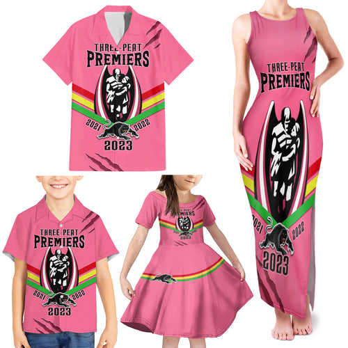 nrl-panthers-family-matching-tank-maxi-dress-and-hawaiian-shirt-premiers-2023-three-peat-proud-of-our-boys-pink