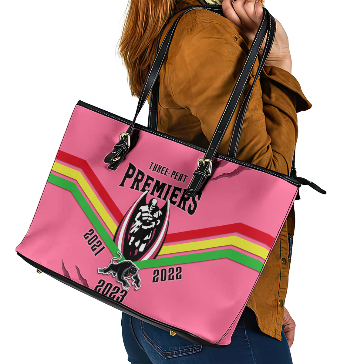 nrl-panthers-leather-tote-bag-premiers-2023-three-peat-proud-of-our-boys-pink