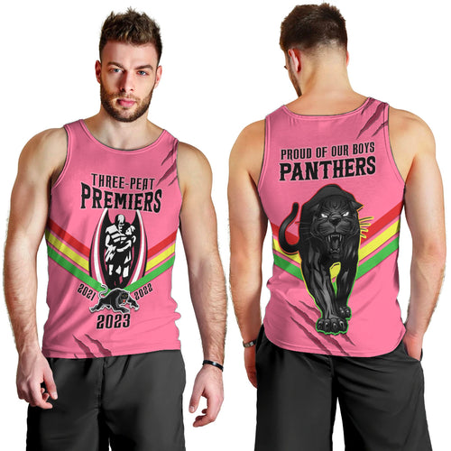 nrl-panthers-men-tank-top-premiers-2023-three-peat-proud-of-our-boys-pink