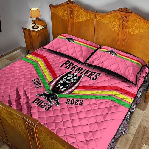 nrl-panthers-quilt-bed-set-premiers-2023-three-peat-proud-of-our-boys-pink