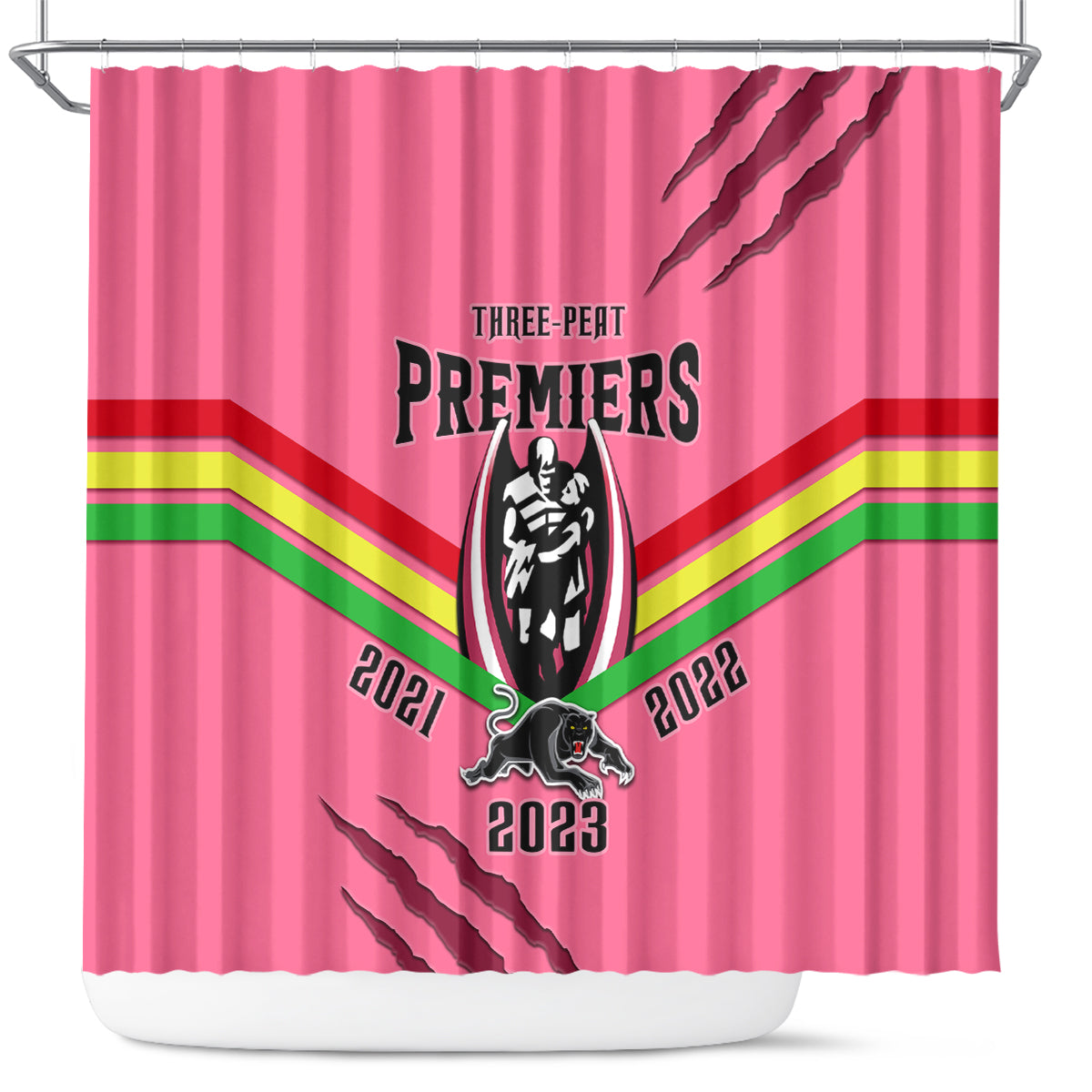 nrl-panthers-shower-curtain-premiers-2023-three-peat-proud-of-our-boys-pink