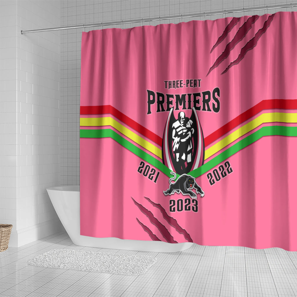 nrl-panthers-shower-curtain-premiers-2023-three-peat-proud-of-our-boys-pink