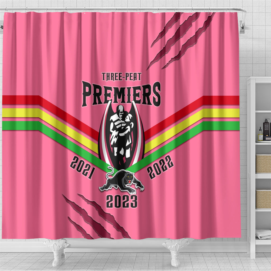 nrl-panthers-shower-curtain-premiers-2023-three-peat-proud-of-our-boys-pink