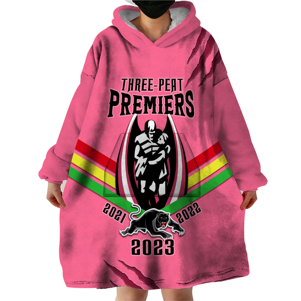 nrl-panthers-wearable-blanket-hoodie-premiers-2023-three-peat-proud-of-our-boys-pink