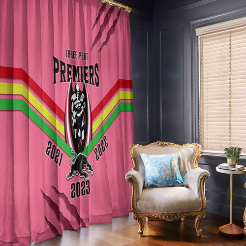 nrl-panthers-window-curtain-premiers-2023-three-peat-proud-of-our-boys-pink