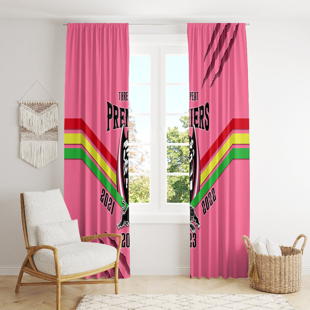 nrl-panthers-window-curtain-premiers-2023-three-peat-proud-of-our-boys-pink