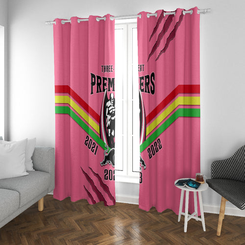 nrl-panthers-window-curtain-premiers-2023-three-peat-proud-of-our-boys-pink