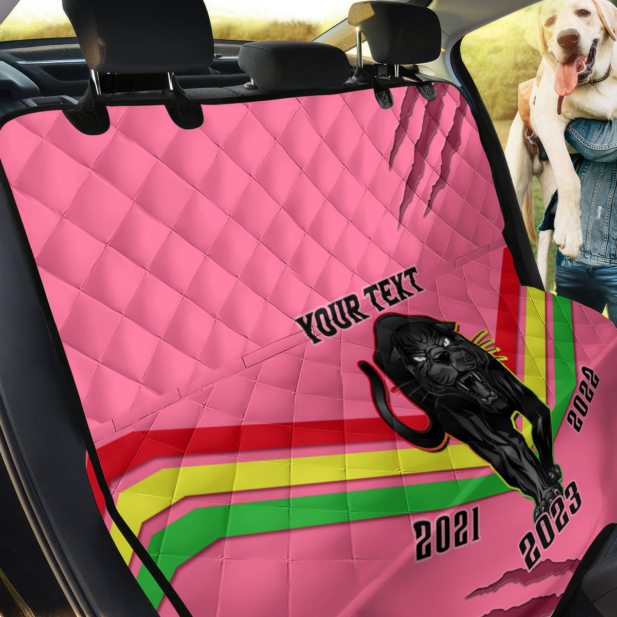 personalised-nrl-panthers-back-car-seat-cover-premiers-2023-three-peat-proud-of-our-boys-pink