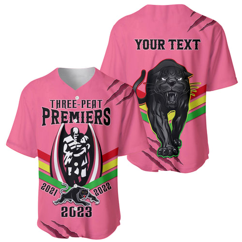 personalised-nrl-panthers-baseball-jersey-premiers-2023-three-peat-proud-of-our-boys-pink