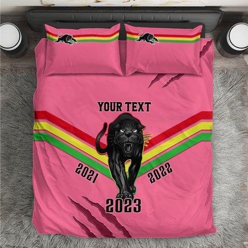 personalised-nrl-panthers-bedding-set-premiers-2023-three-peat-proud-of-our-boys-pink