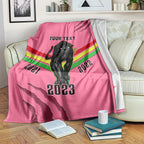 Personalised NRL Panthers Blanket Premiers 2023 Three Peat Proud Of Our Boys Pink LT14