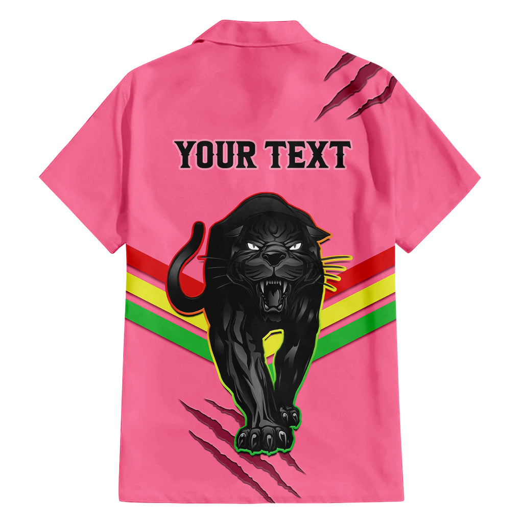 personalised-nrl-panthers-family-matching-long-sleeve-bodycon-dress-and-hawaiian-shirt-premiers-2023-three-peat-proud-of-our-boys-pink