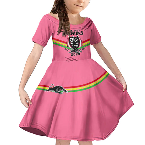 personalised-nrl-panthers-family-matching-mermaid-dress-and-hawaiian-shirt-premiers-2023-three-peat-proud-of-our-boys-pink