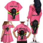 personalised-nrl-panthers-family-matching-off-shoulder-long-sleeve-dress-and-hawaiian-shirt-premiers-2023-three-peat-proud-of-our-boys-pink