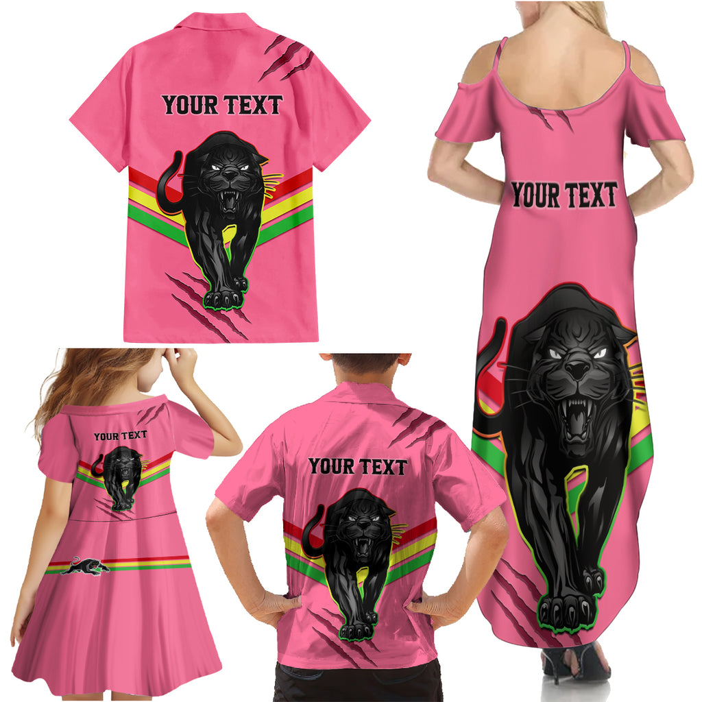 personalised-nrl-panthers-family-matching-summer-maxi-dress-and-hawaiian-shirt-premiers-2023-three-peat-proud-of-our-boys-pink