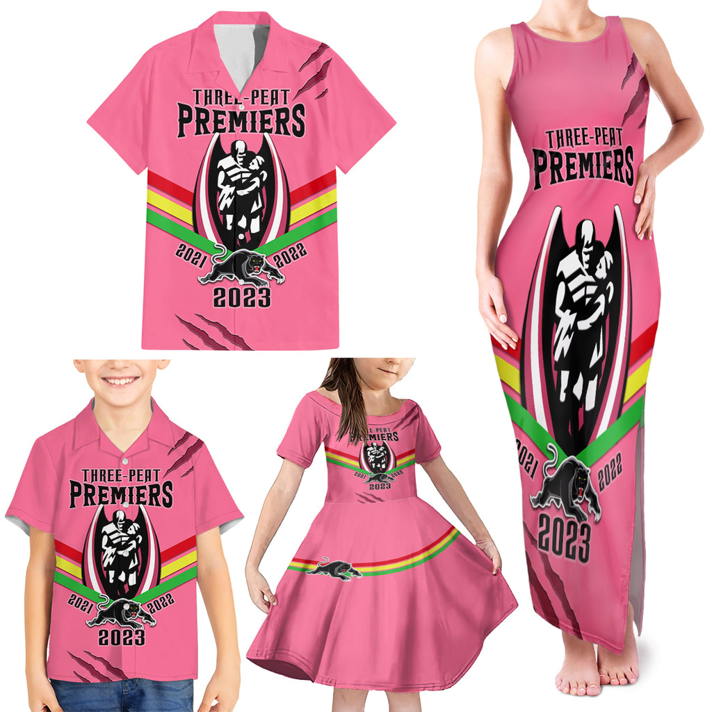 personalised-nrl-panthers-family-matching-tank-maxi-dress-and-hawaiian-shirt-premiers-2023-three-peat-proud-of-our-boys-pink