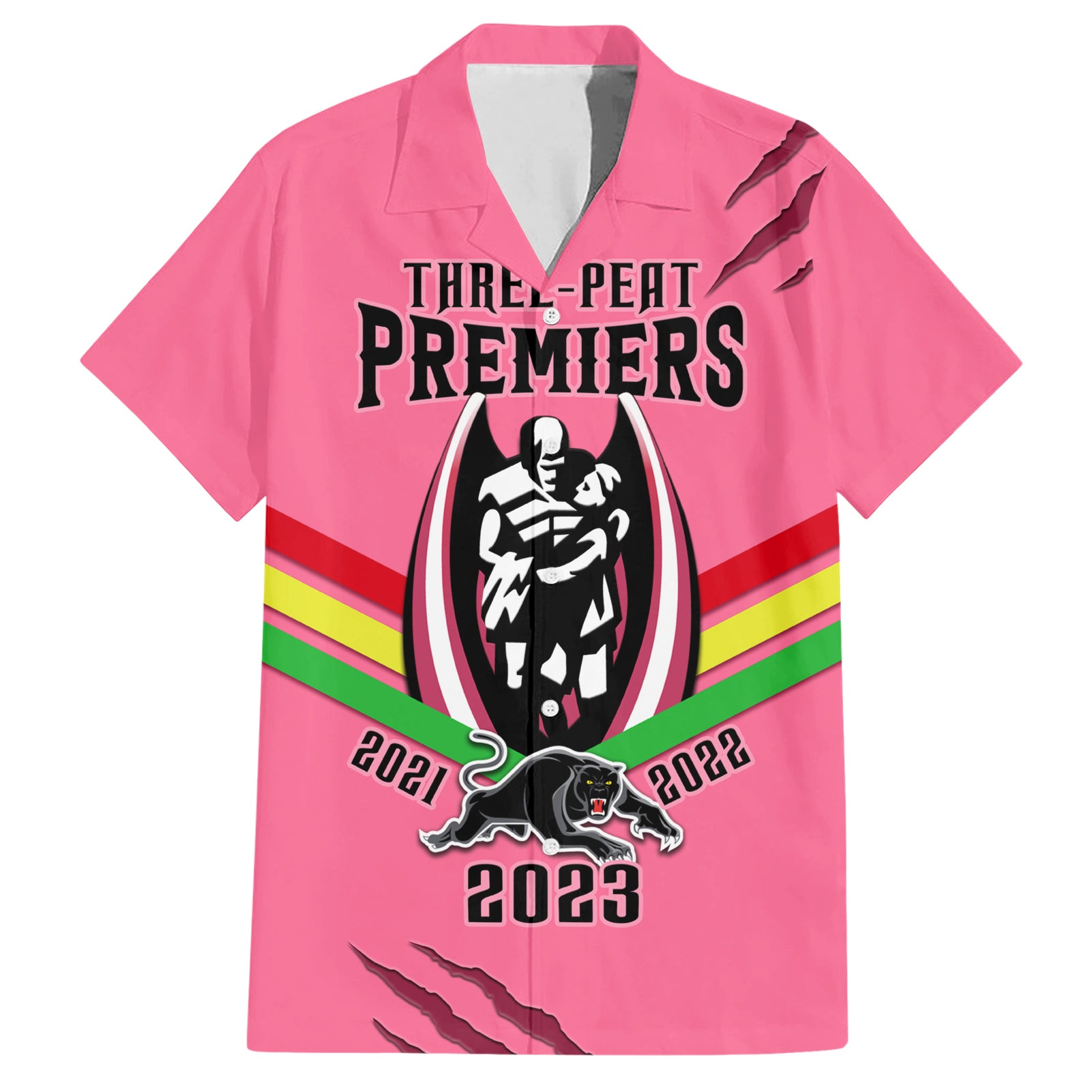personalised-nrl-panthers-hawaiian-shirt-premiers-2023-three-peat-proud-of-our-boys-pink