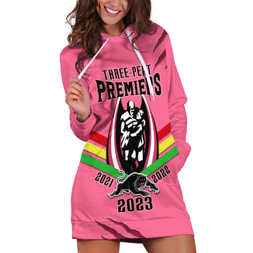 personalised-nrl-panthers-hoodie-dress-premiers-2023-three-peat-proud-of-our-boys-pink
