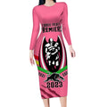personalised-nrl-panthers-long-sleeve-bodycon-dress-premiers-2023-three-peat-proud-of-our-boys-pink