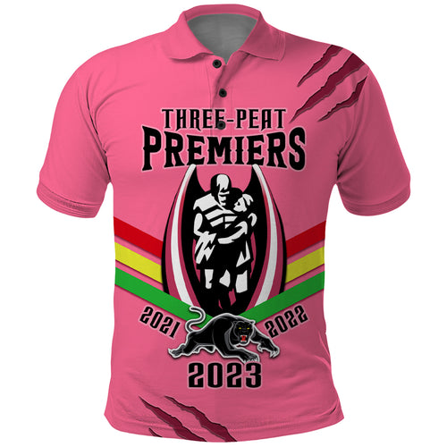 personalised-nrl-panthers-polo-shirt-premiers-2023-three-peat-proud-of-our-boys-pink
