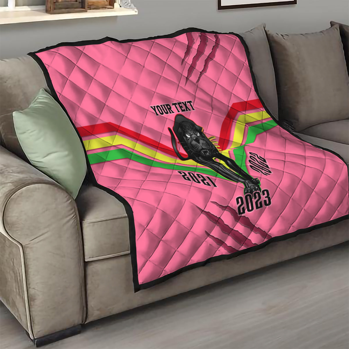 personalised-nrl-panthers-quilt-premiers-2023-three-peat-proud-of-our-boys-pink