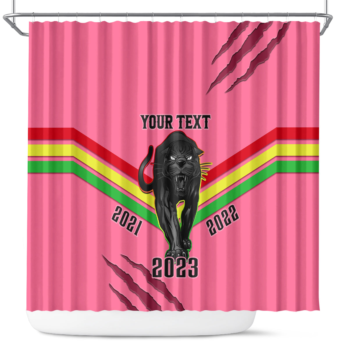 personalised-nrl-panthers-shower-curtain-premiers-2023-three-peat-proud-of-our-boys-pink