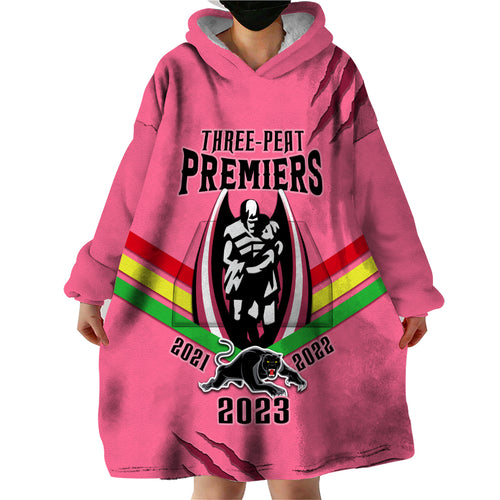 personalised-nrl-panthers-wearable-blanket-hoodie-premiers-2023-three-peat-proud-of-our-boys-pink