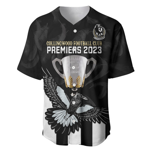 afl-collingwood-baseball-jersey-magpies-premiers-2023-with-trophy-proud
