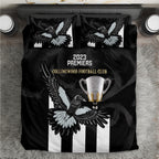 afl-collingwood-bedding-set-magpies-premiers-2023-with-trophy-proud
