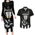 afl-collingwood-couples-matching-long-sleeve-bodycon-dress-and-hawaiian-shirt-magpies-premiers-2023-with-trophy-proud