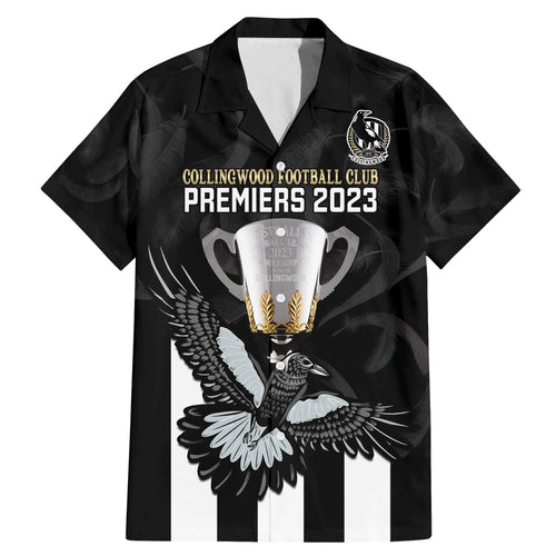afl-collingwood-family-matching-mermaid-dress-and-hawaiian-shirt-magpies-premiers-2023-with-trophy-proud