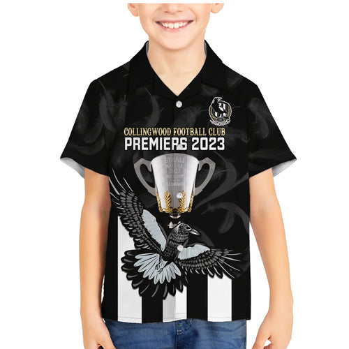 afl-collingwood-family-matching-mermaid-dress-and-hawaiian-shirt-magpies-premiers-2023-with-trophy-proud