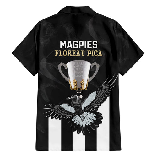 afl-collingwood-family-matching-off-shoulder-long-sleeve-dress-and-hawaiian-shirt-magpies-premiers-2023-with-trophy-proud