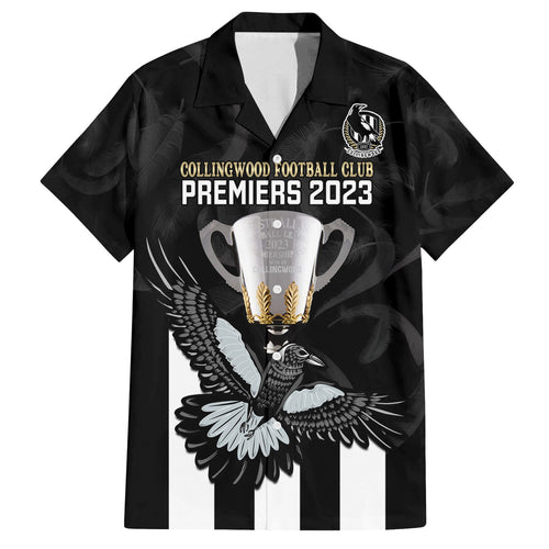 afl-collingwood-family-matching-off-shoulder-maxi-dress-and-hawaiian-shirt-magpies-premiers-2023-with-trophy-proud