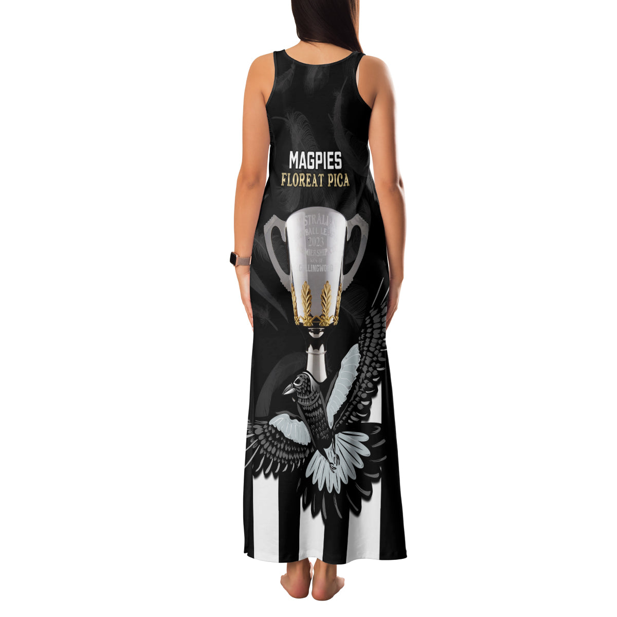 afl-collingwood-family-matching-tank-maxi-dress-and-hawaiian-shirt-magpies-premiers-2023-with-trophy-proud