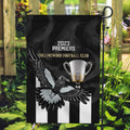 afl-collingwood-garden-flag-magpies-premiers-2023-with-trophy-proud