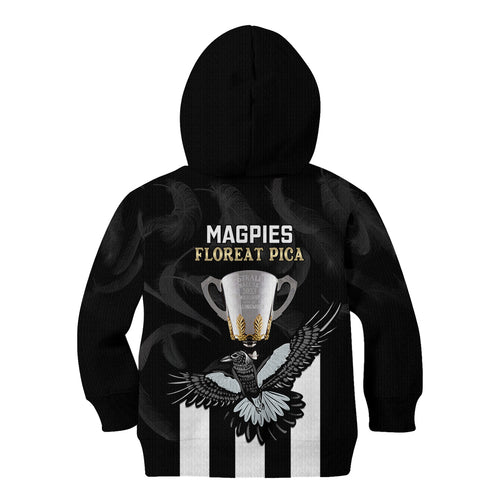 afl-collingwood-kid-hoodie-magpies-premiers-2023-with-trophy-proud
