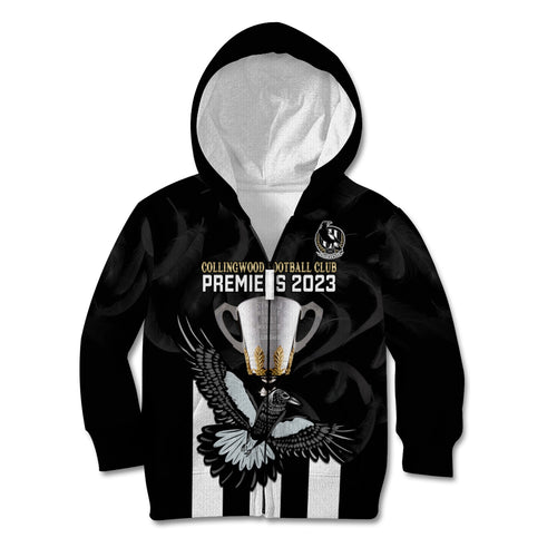 afl-collingwood-kid-hoodie-magpies-premiers-2023-with-trophy-proud