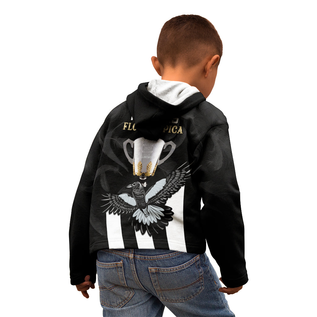 afl-collingwood-kid-hoodie-magpies-premiers-2023-with-trophy-proud