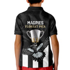 afl-collingwood-kid-polo-shirt-magpies-premiers-2023-with-trophy-proud
