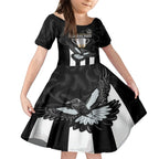 afl-collingwood-kid-short-sleeve-dress-magpies-premiers-2023-with-trophy-proud